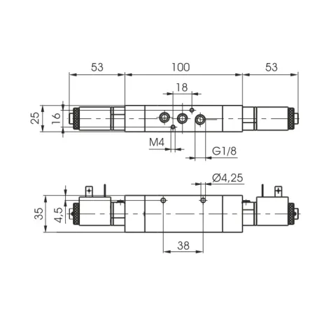 Elektrozawór Pneumax 488.52.0.0.M11 5/2 G 1/8, bistabilny, cewki 24V DC